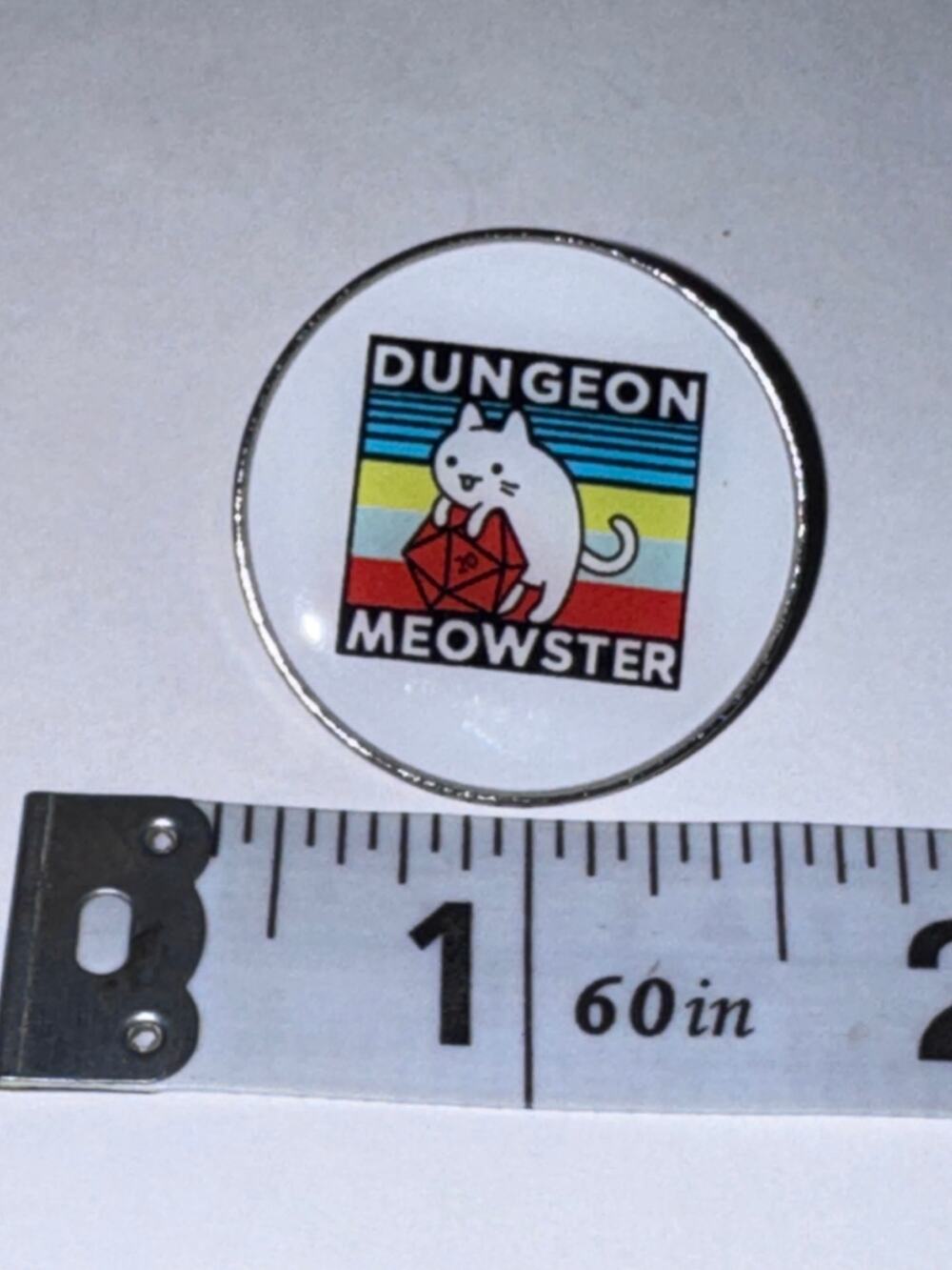 Dungeon Meowster RPG pin brooch